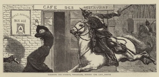 Straßenräumung, Versailles, während des letzten Ausfalls